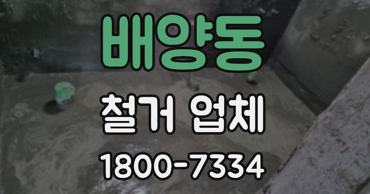 배양동 철거 업체