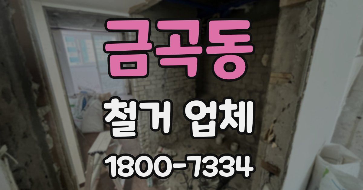 금곡동 철거 업체