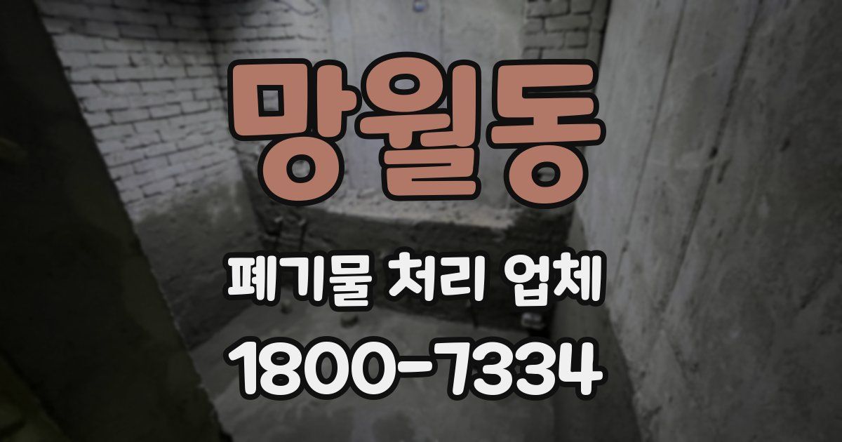 망월동 폐기물 처리 업체