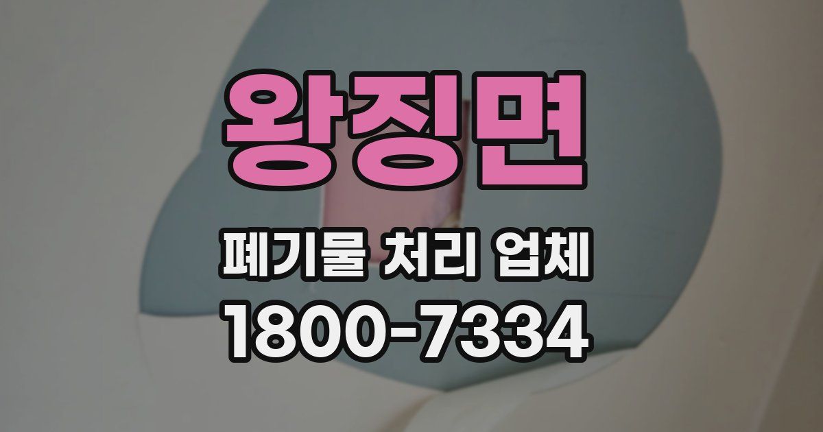 왕징면 폐기물 처리 업체