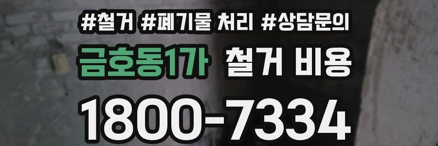 금호동1가 철거 비용