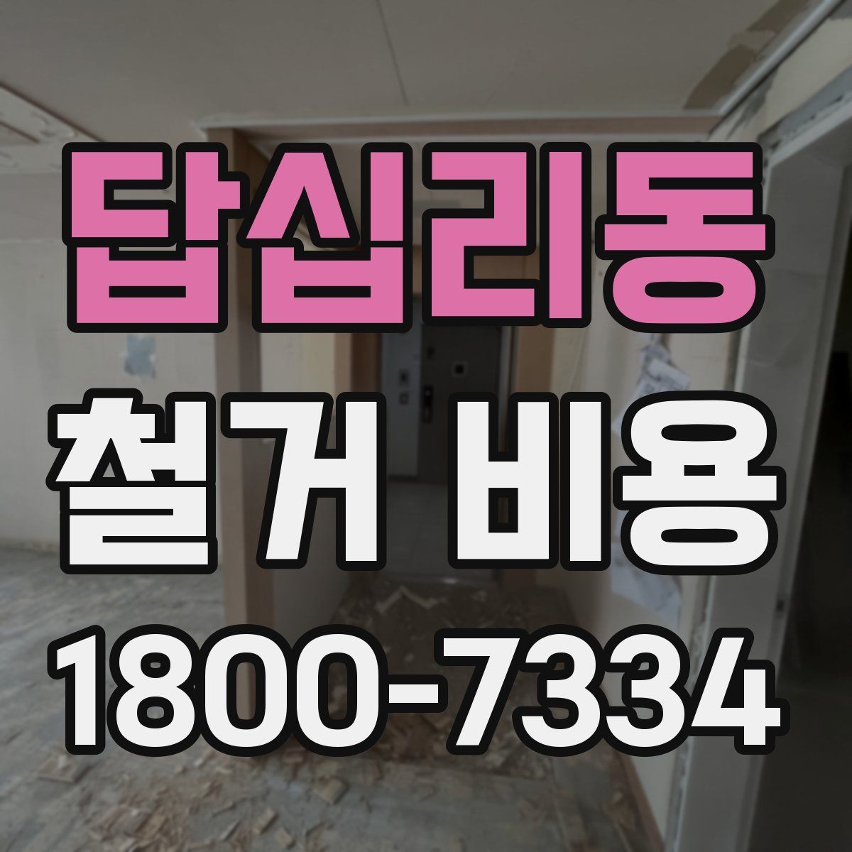 답십리동 철거 비용