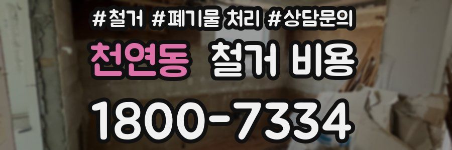 천연동 철거 비용