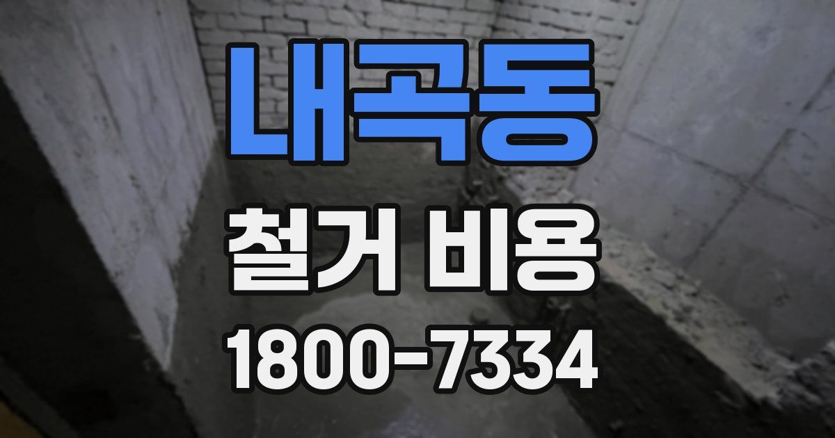 내곡동 철거 비용