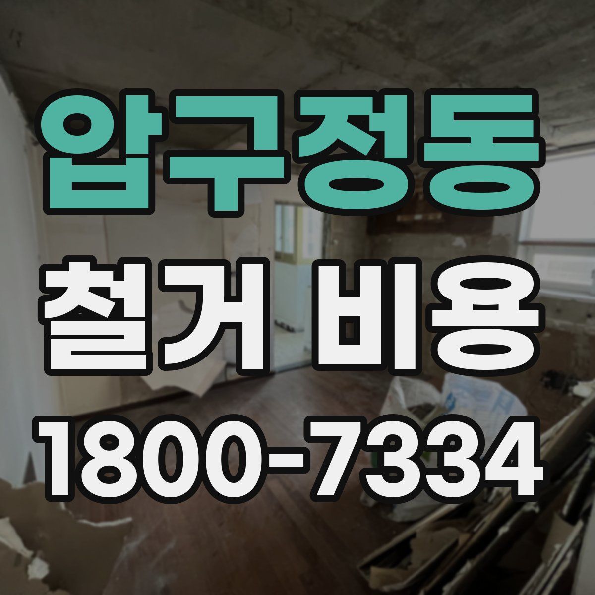 압구정동 철거 비용