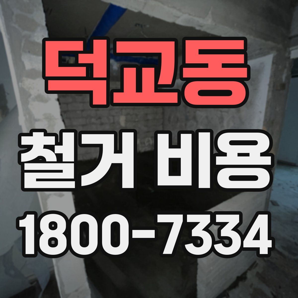 덕교동 철거 비용