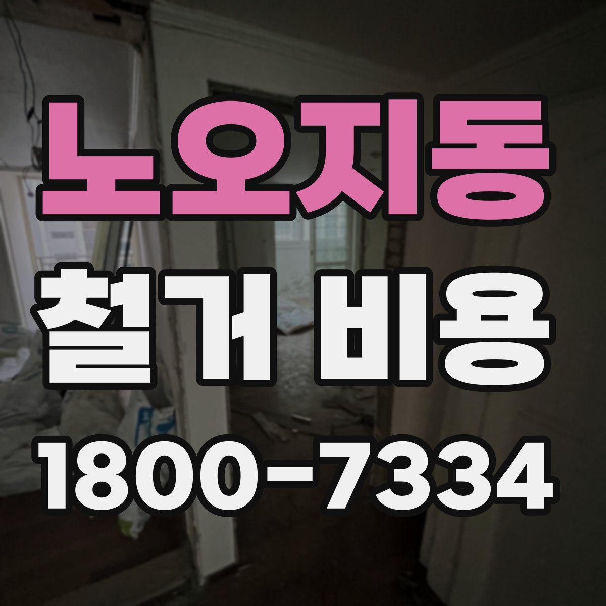 노오지동 철거 비용