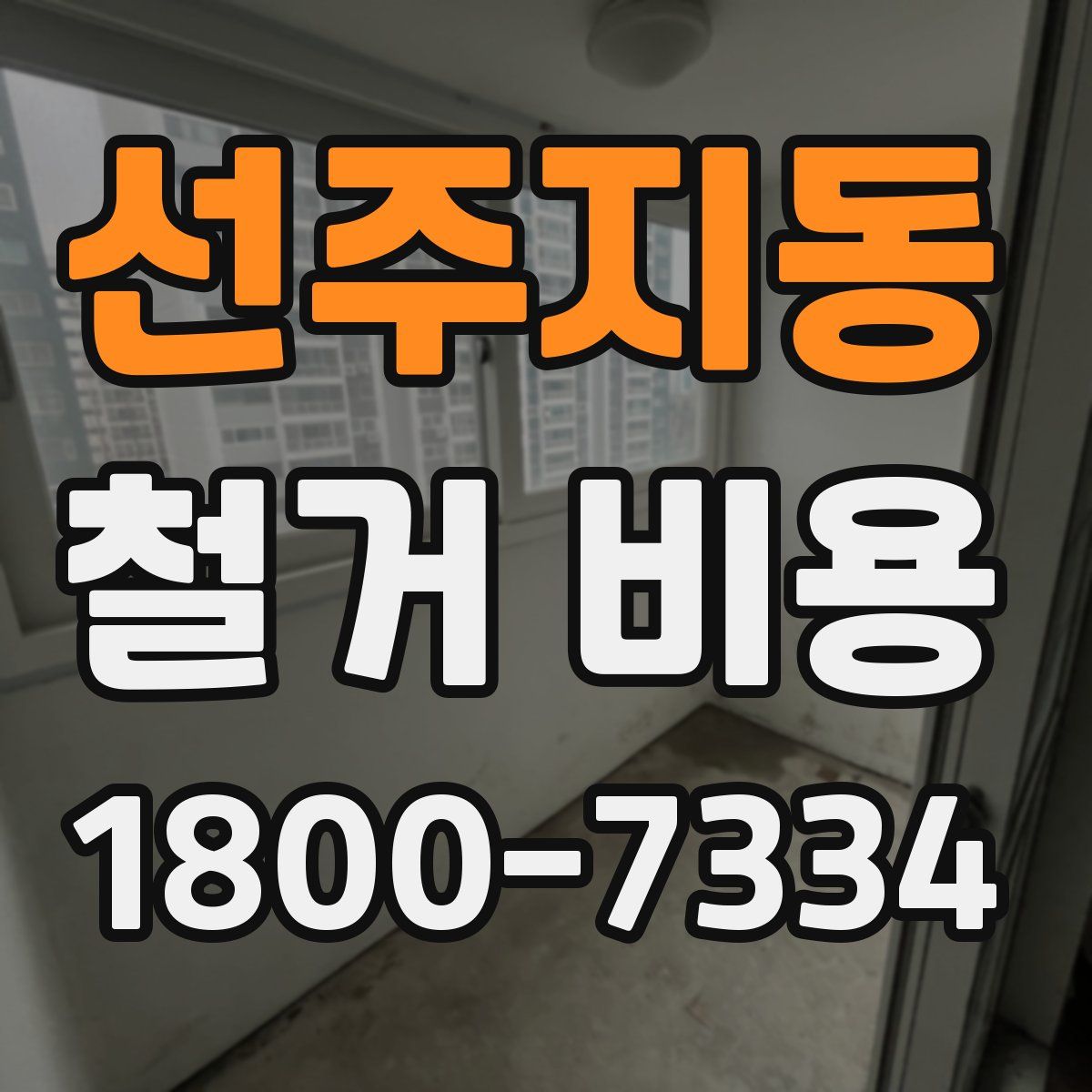선주지동 철거 비용