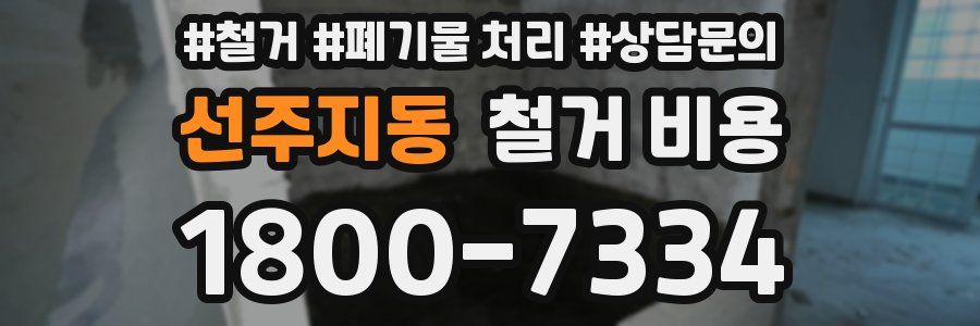 선주지동 철거 비용