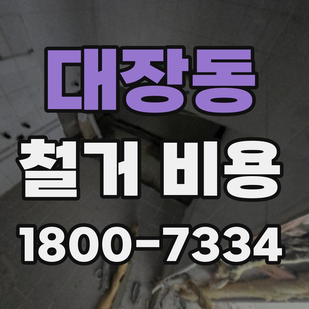 대장동 철거 비용