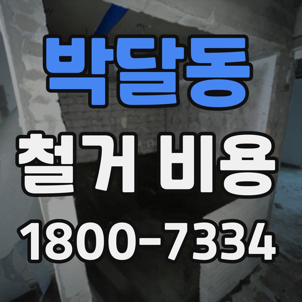 박달동 철거 비용