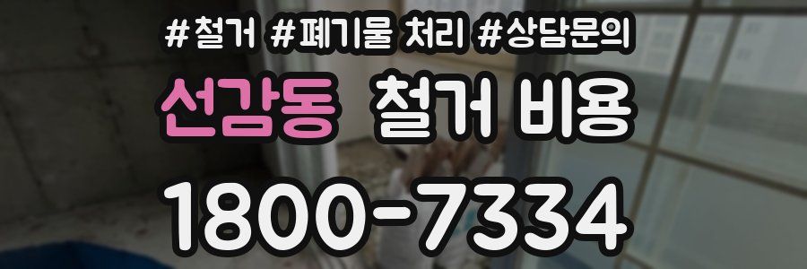 선감동 철거 비용
