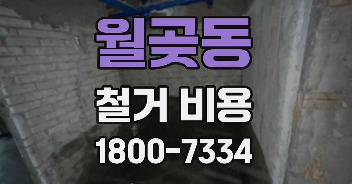 월곶동 철거 비용