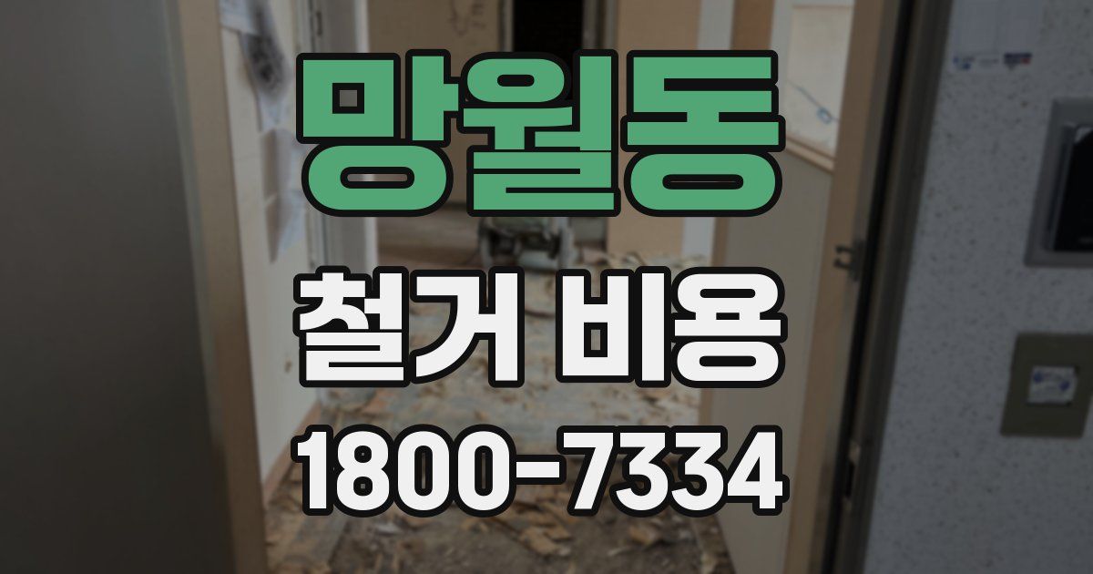 망월동 철거 비용