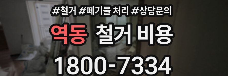 역동 철거 비용