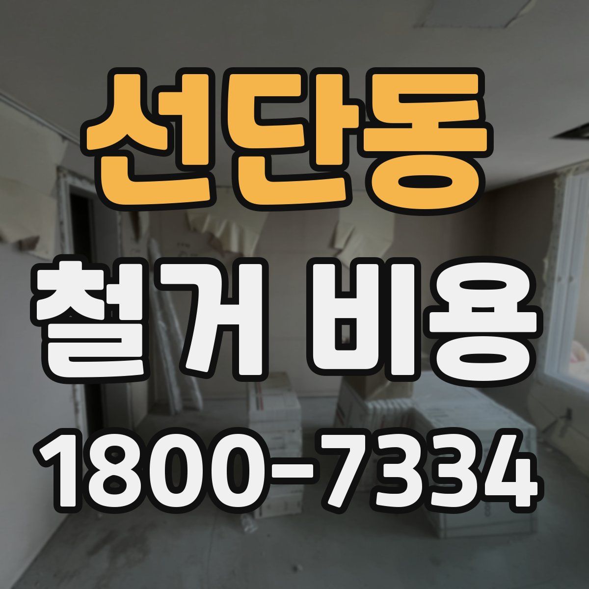 선단동 철거 비용