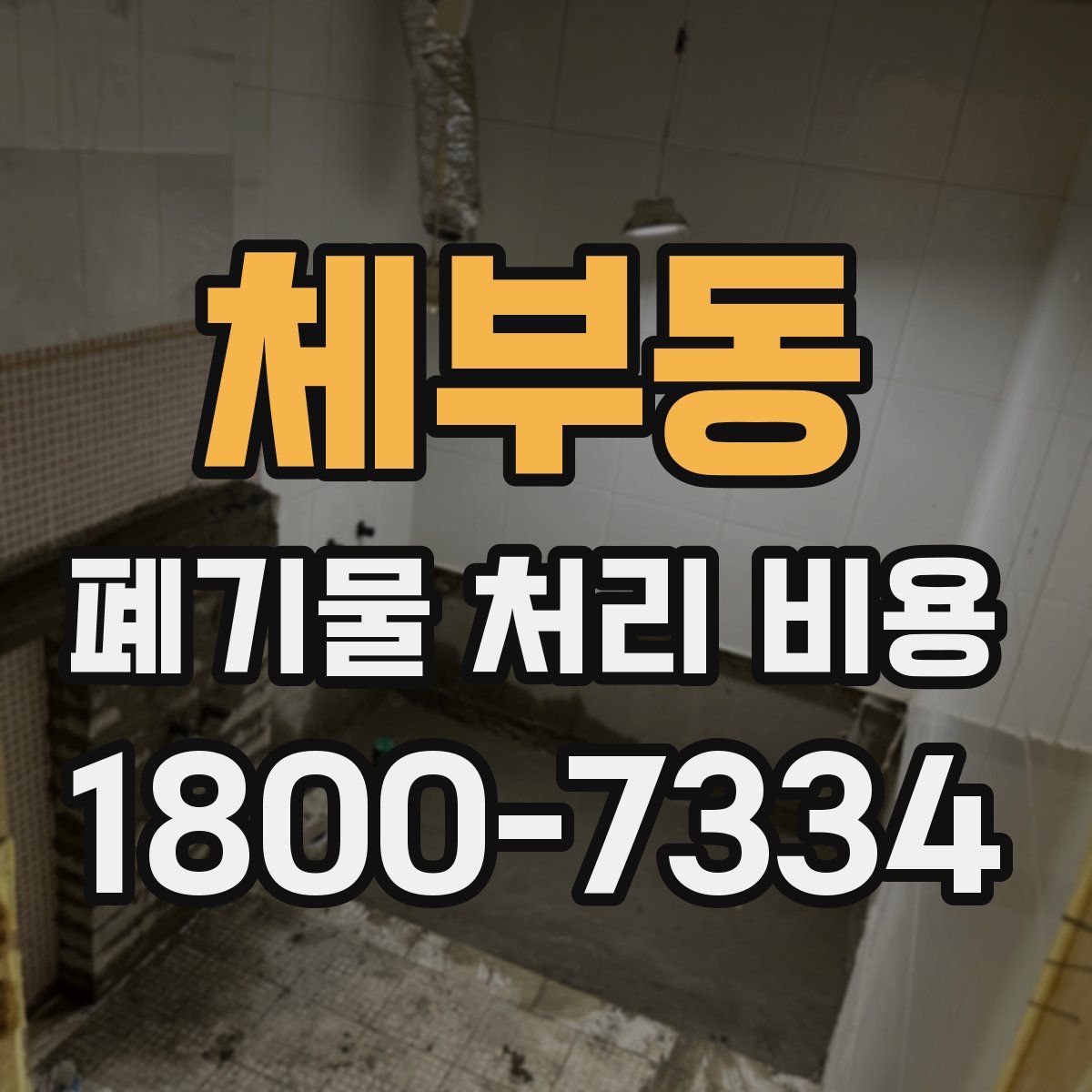 체부동 폐기물 처리 비용