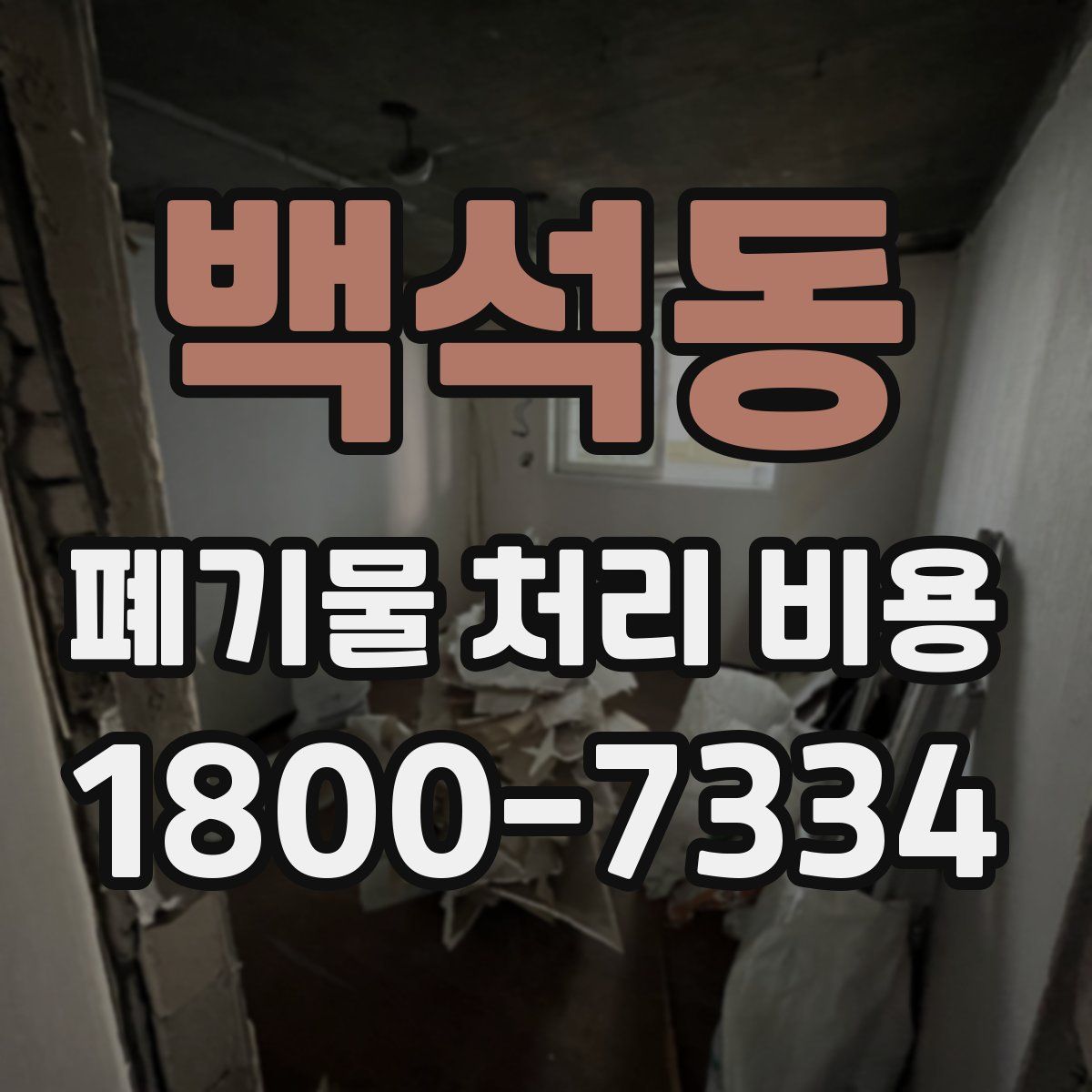 백석동 폐기물 처리 비용