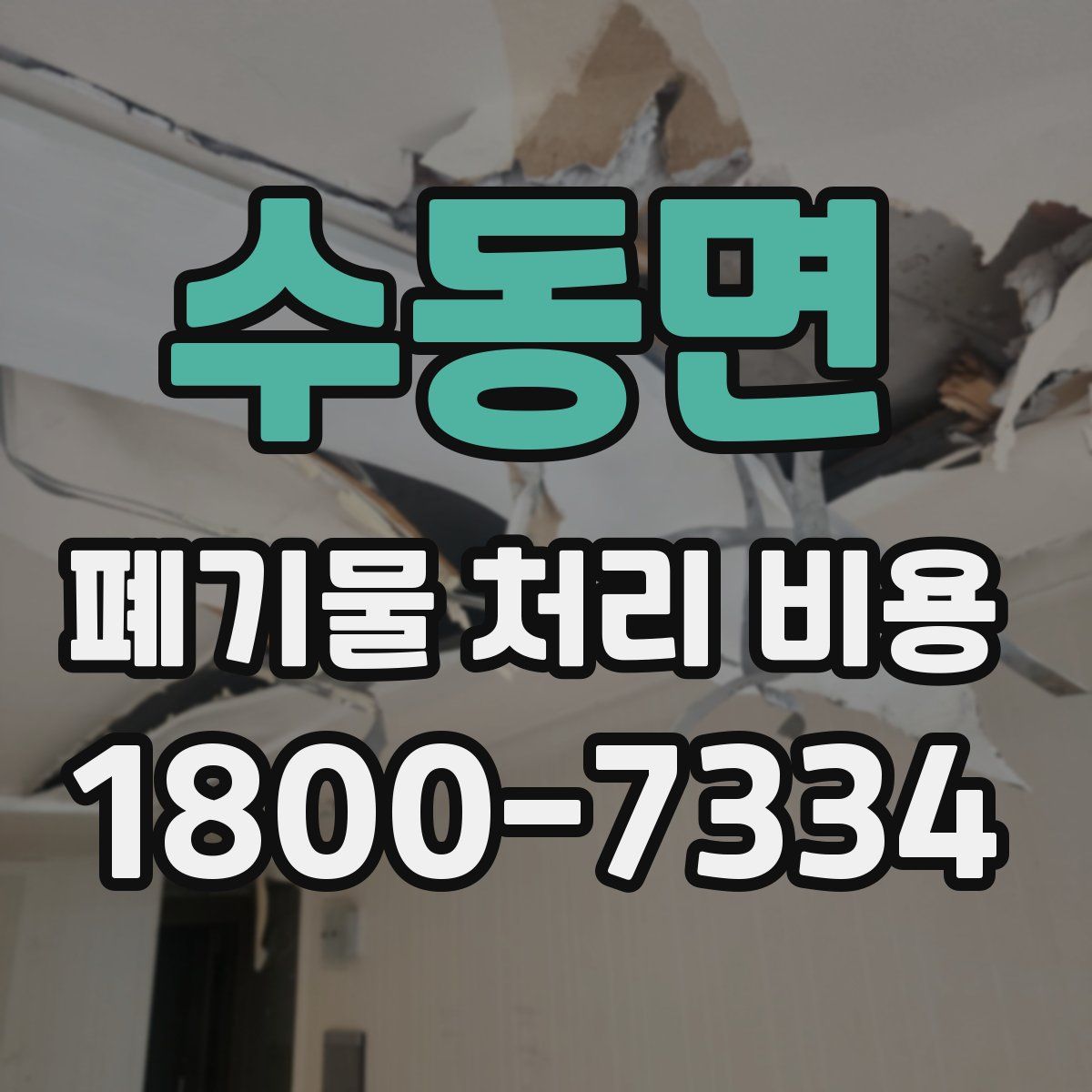 수동면 폐기물 처리 비용