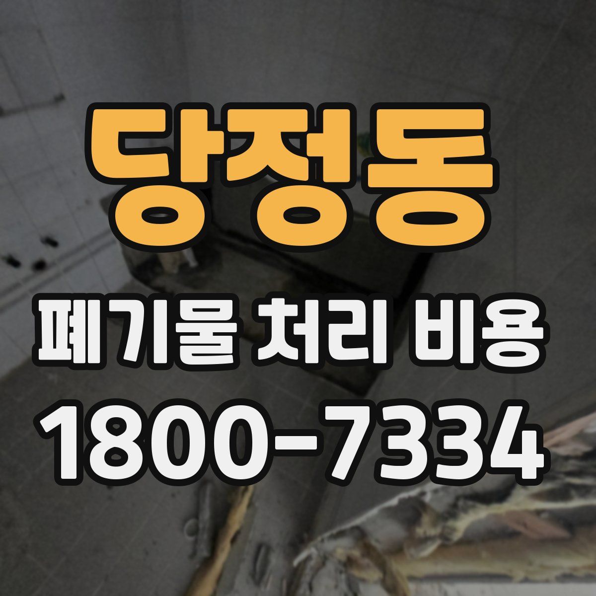 당정동 폐기물 처리 비용