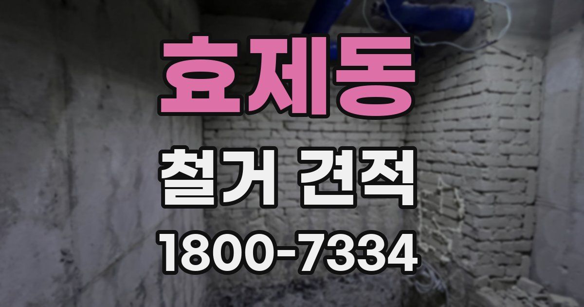 효제동 철거 견적