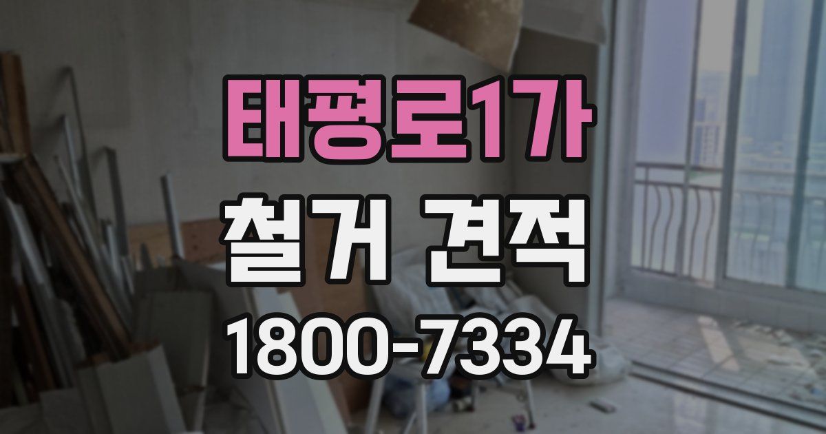 태평로1가 철거 견적