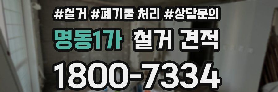 명동1가 철거 견적