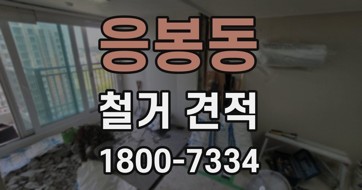 응봉동 철거 견적