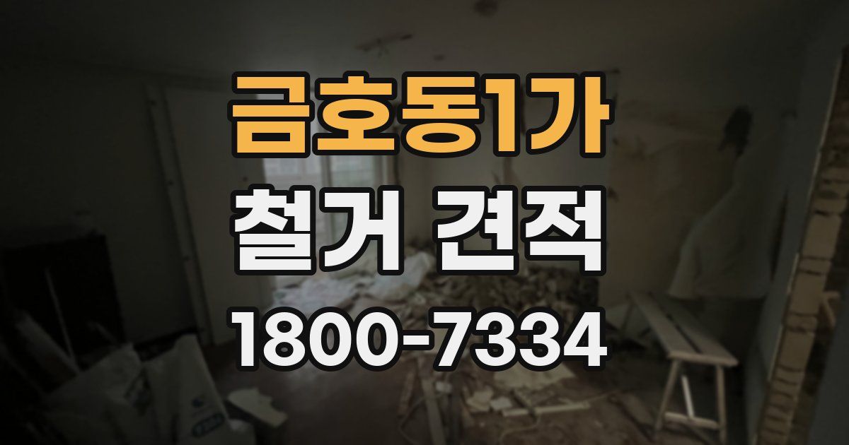 금호동1가 철거 견적