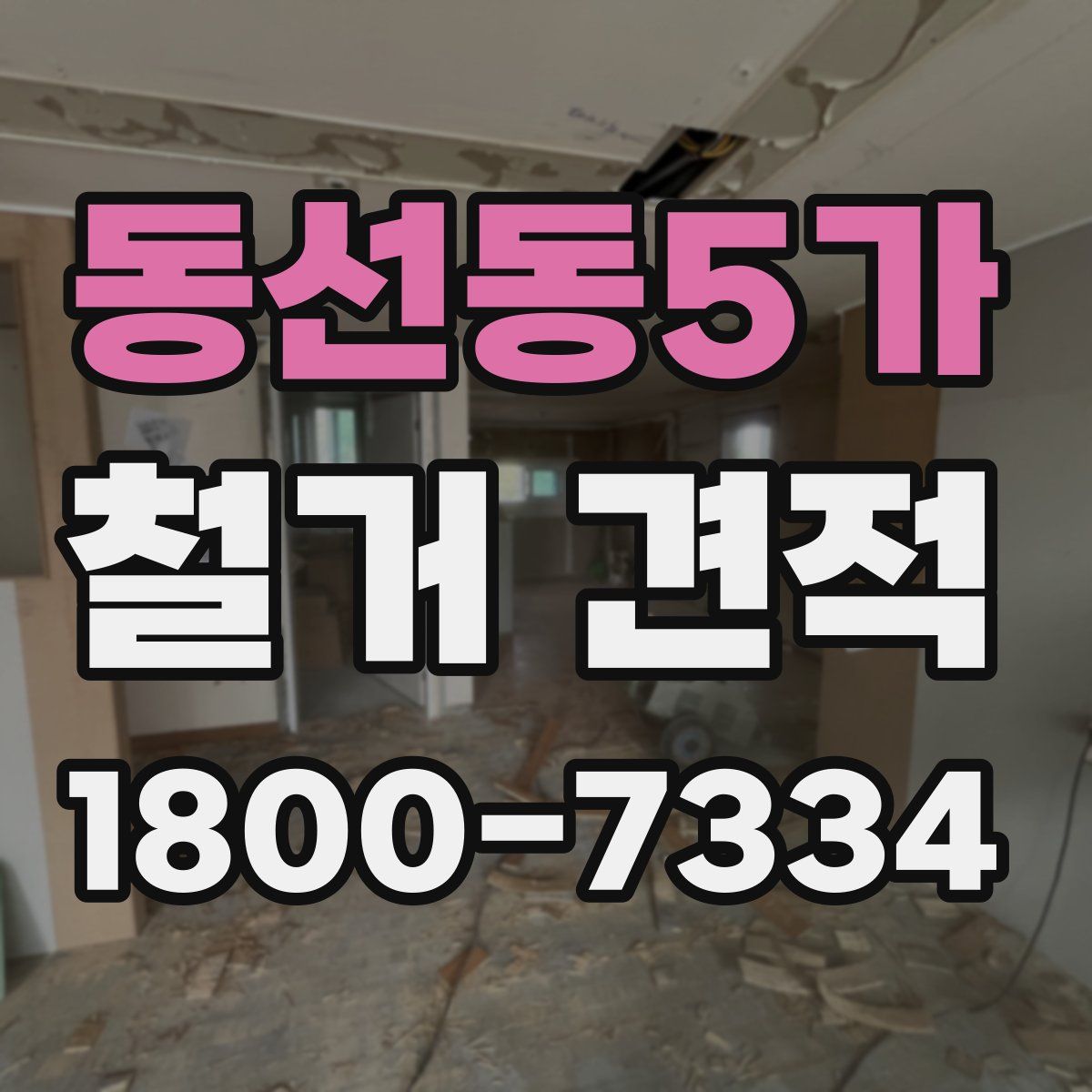 동선동5가 철거 견적