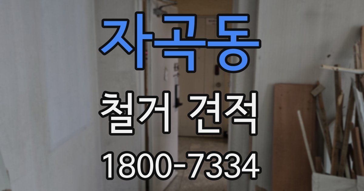 자곡동 철거 견적