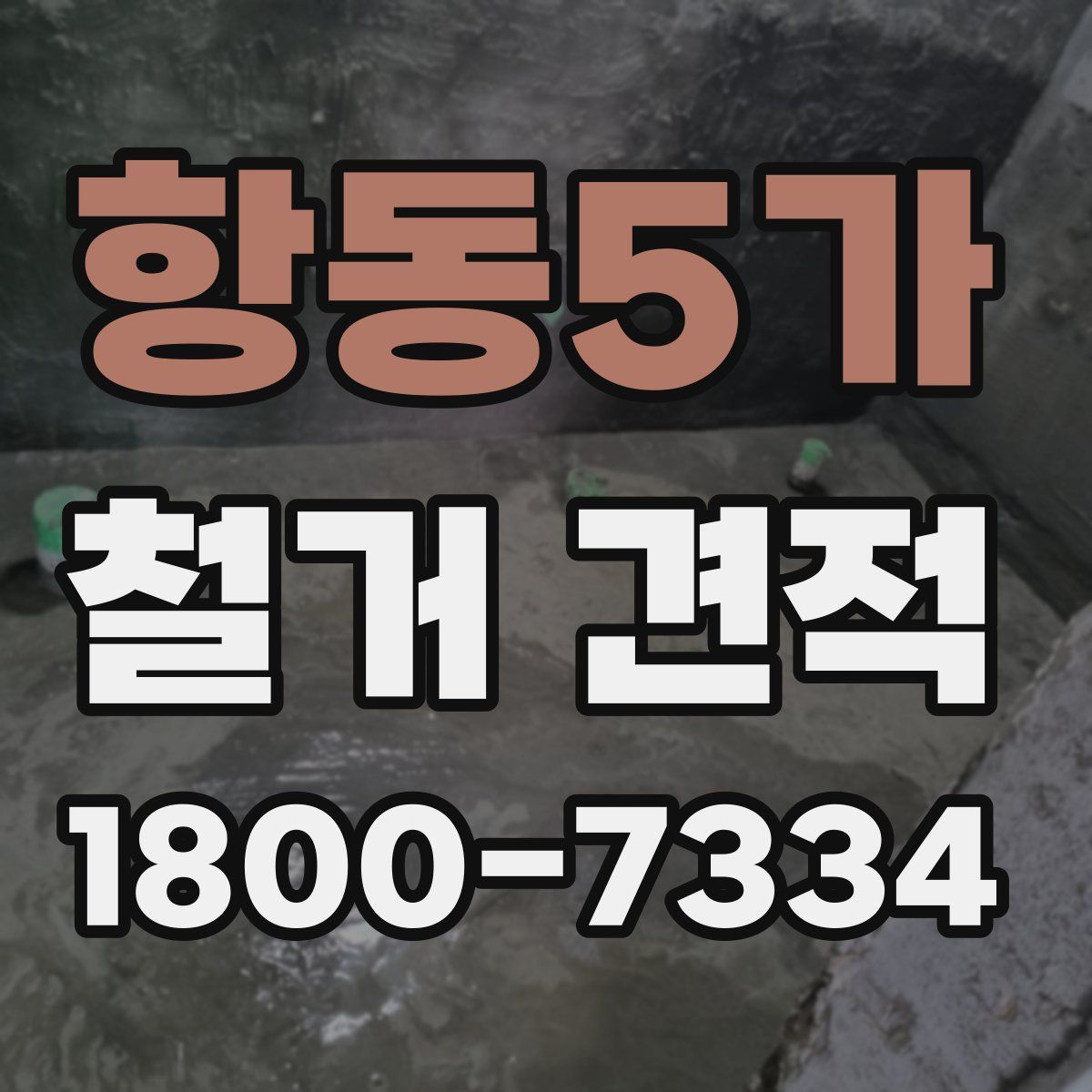 항동5가 철거 견적