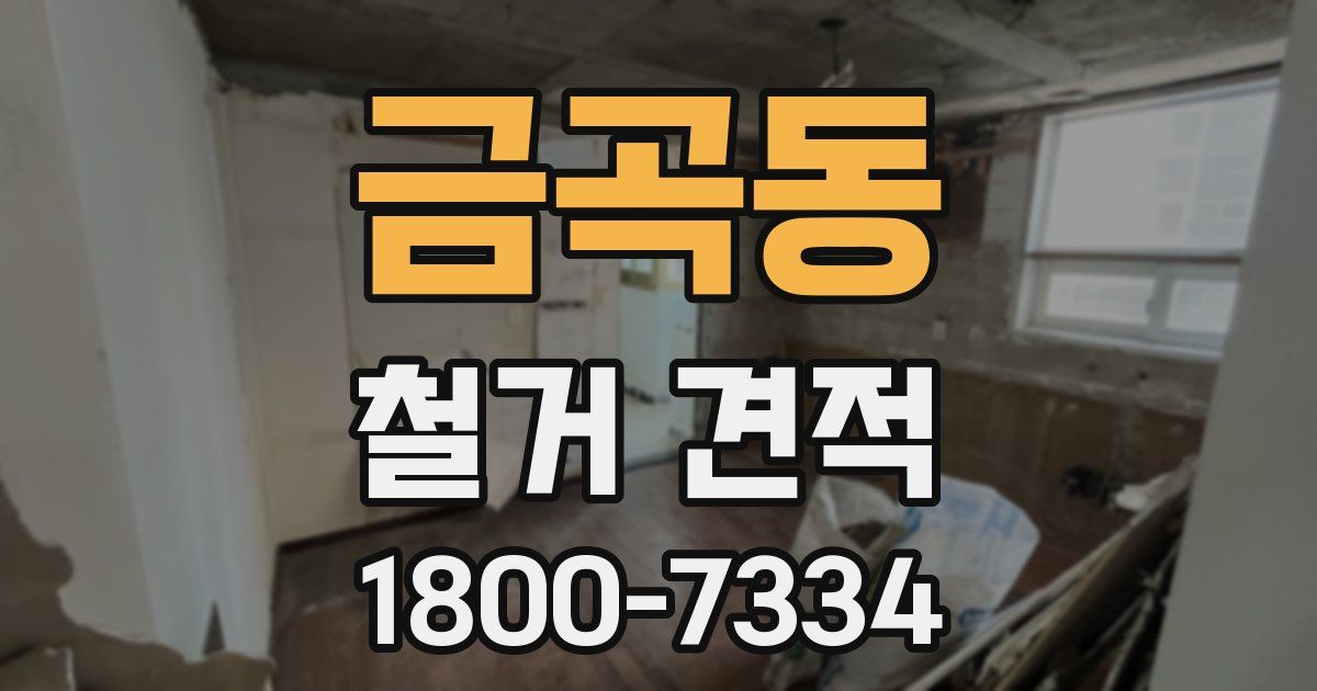 금곡동 철거 견적