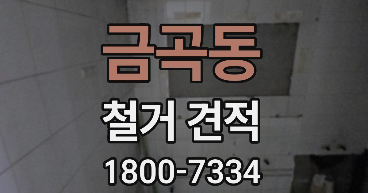 금곡동 철거 견적