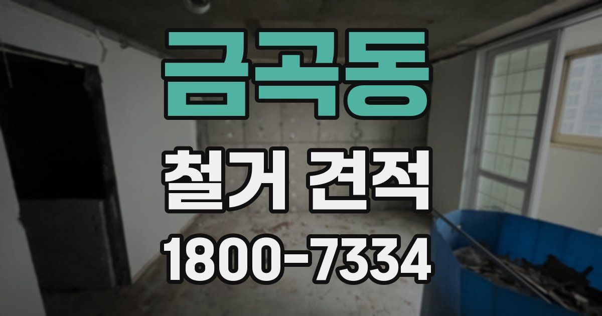 금곡동 철거 견적
