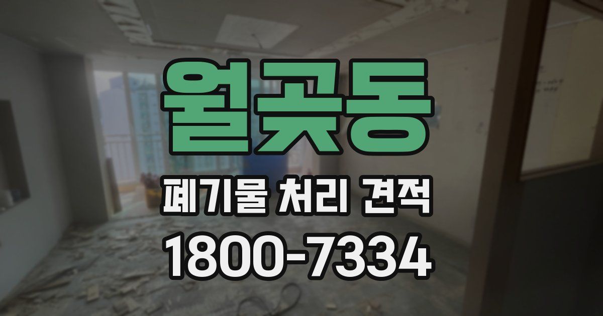 월곶동 폐기물 처리 견적