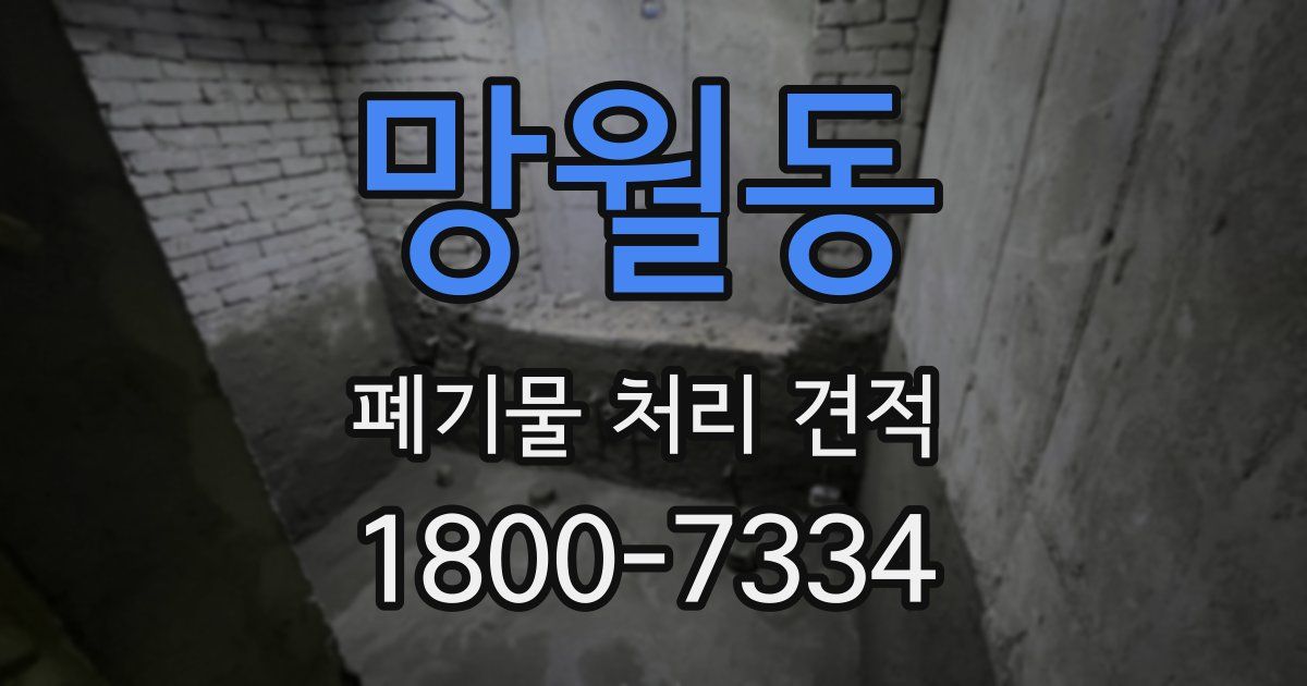 망월동 폐기물 처리 견적