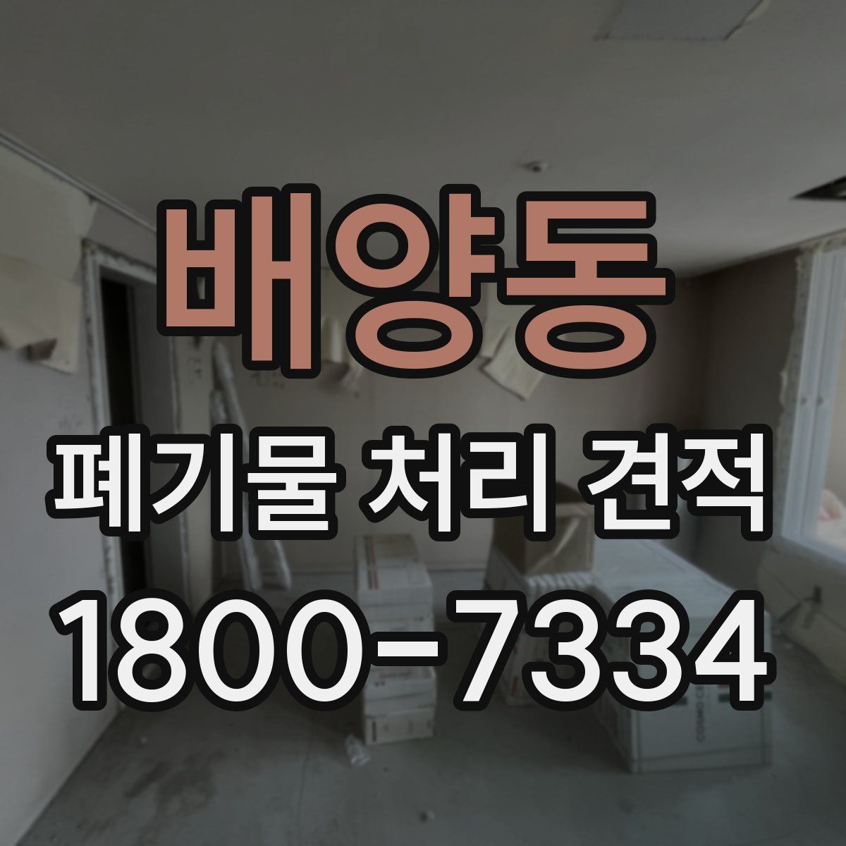 배양동 폐기물 처리 견적