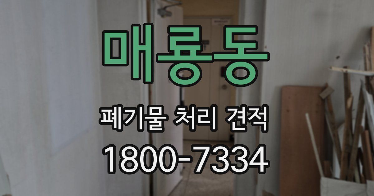 매룡동 폐기물 처리 견적