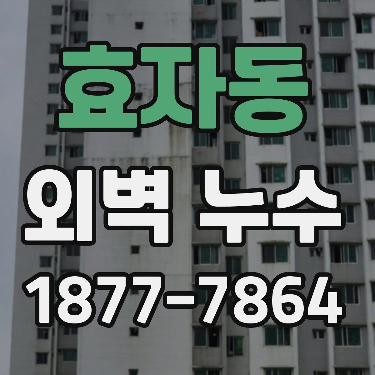 효자동 외벽 누수 진단과 보수의 기본 흐름
