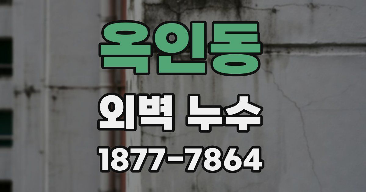 옥인동 외벽 누수