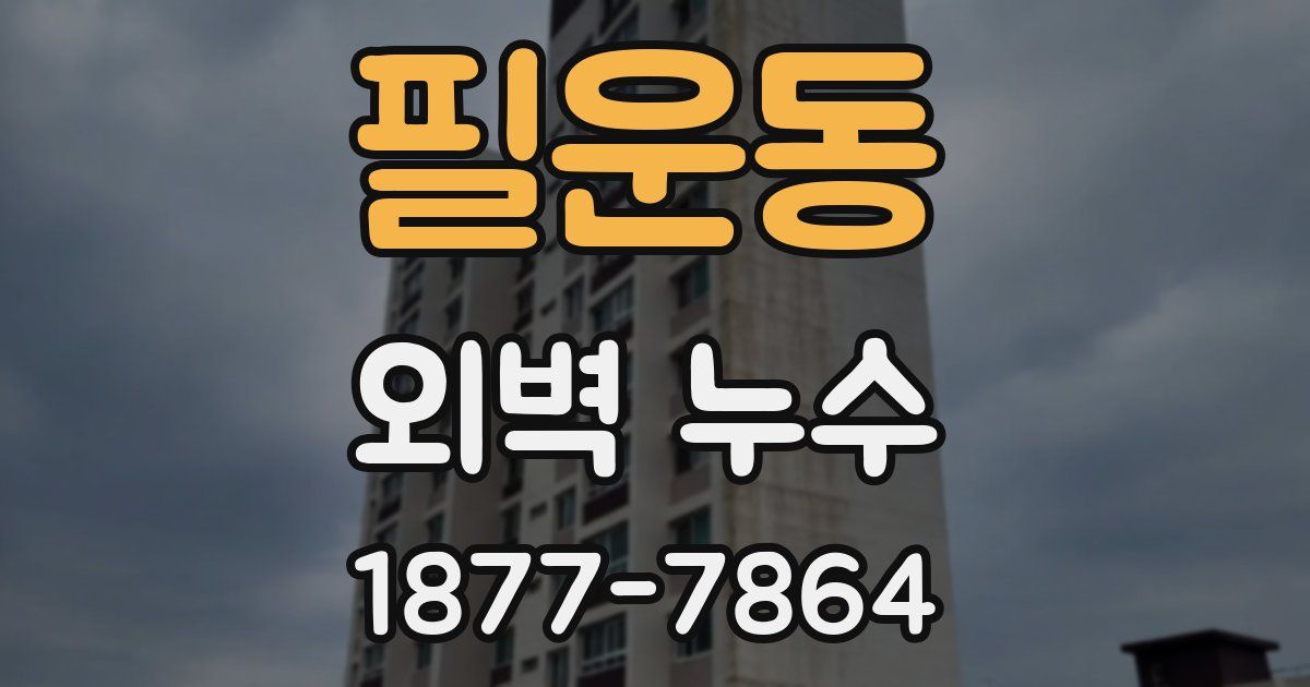 필운동 외벽 누수