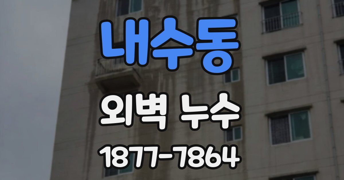 내수동 외벽 누수