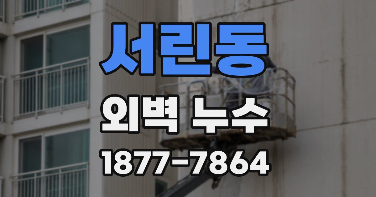 서린동 외벽 누수