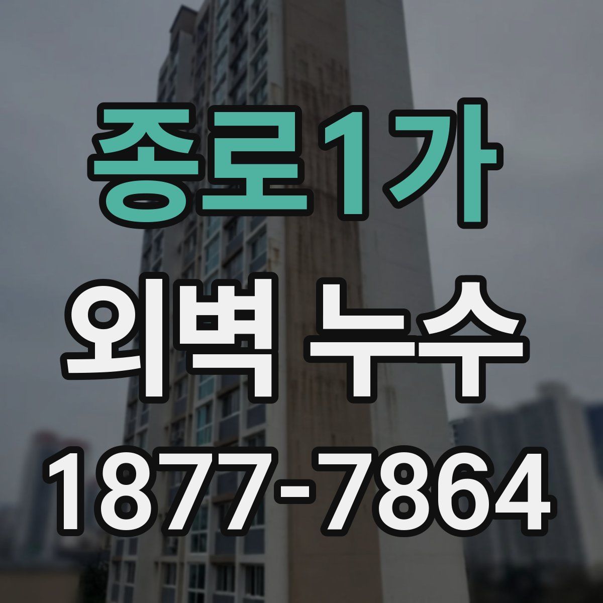 종로1가 외벽 누수