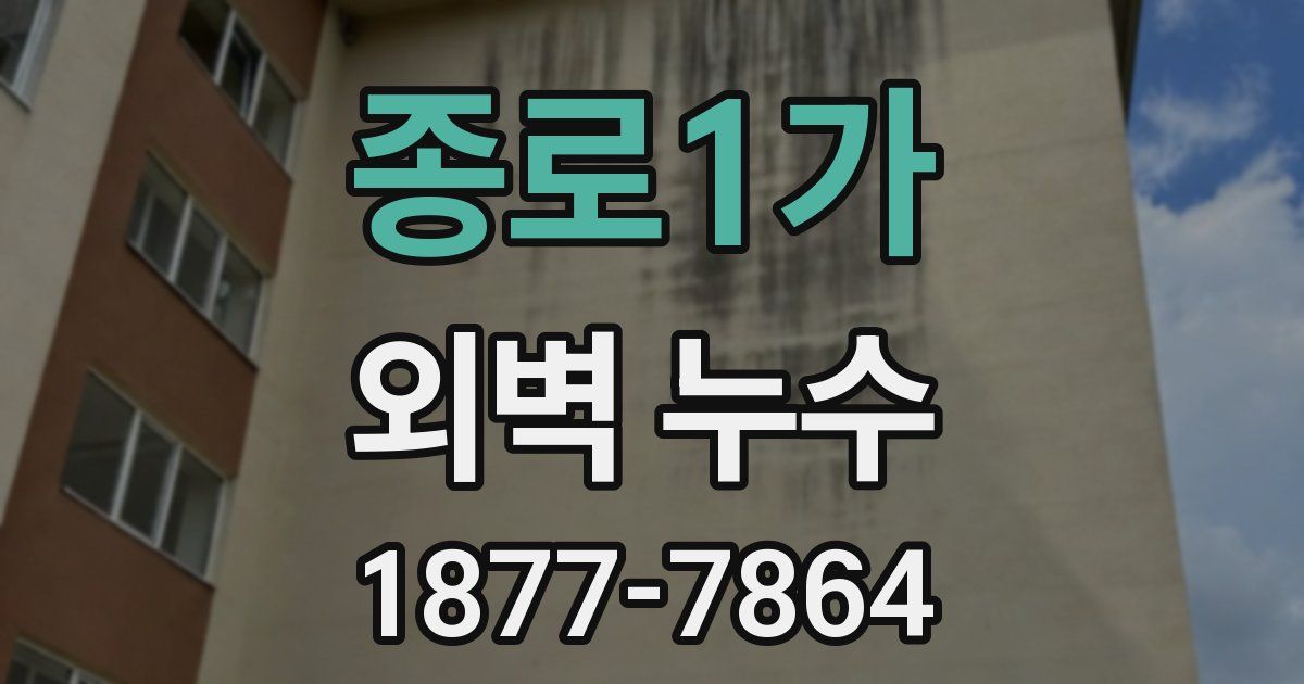 종로1가 외벽 누수