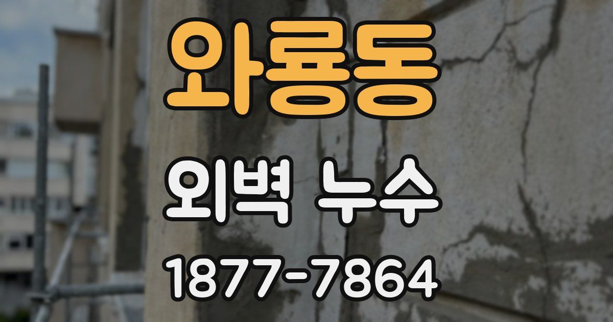 와룡동 외벽 누수