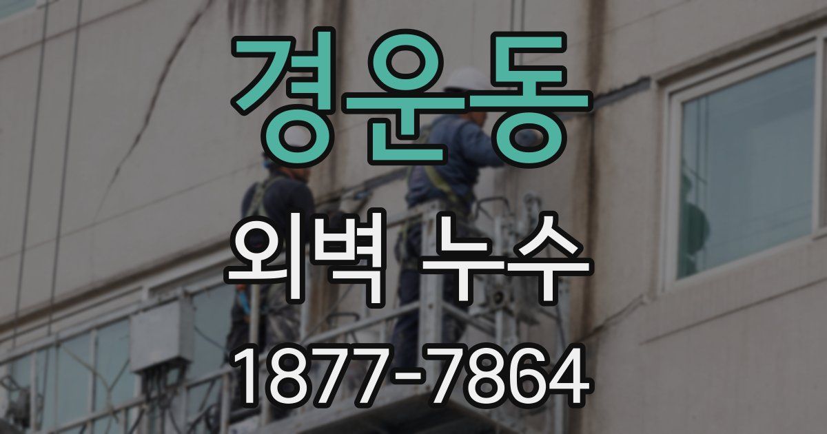 경운동 외벽 누수