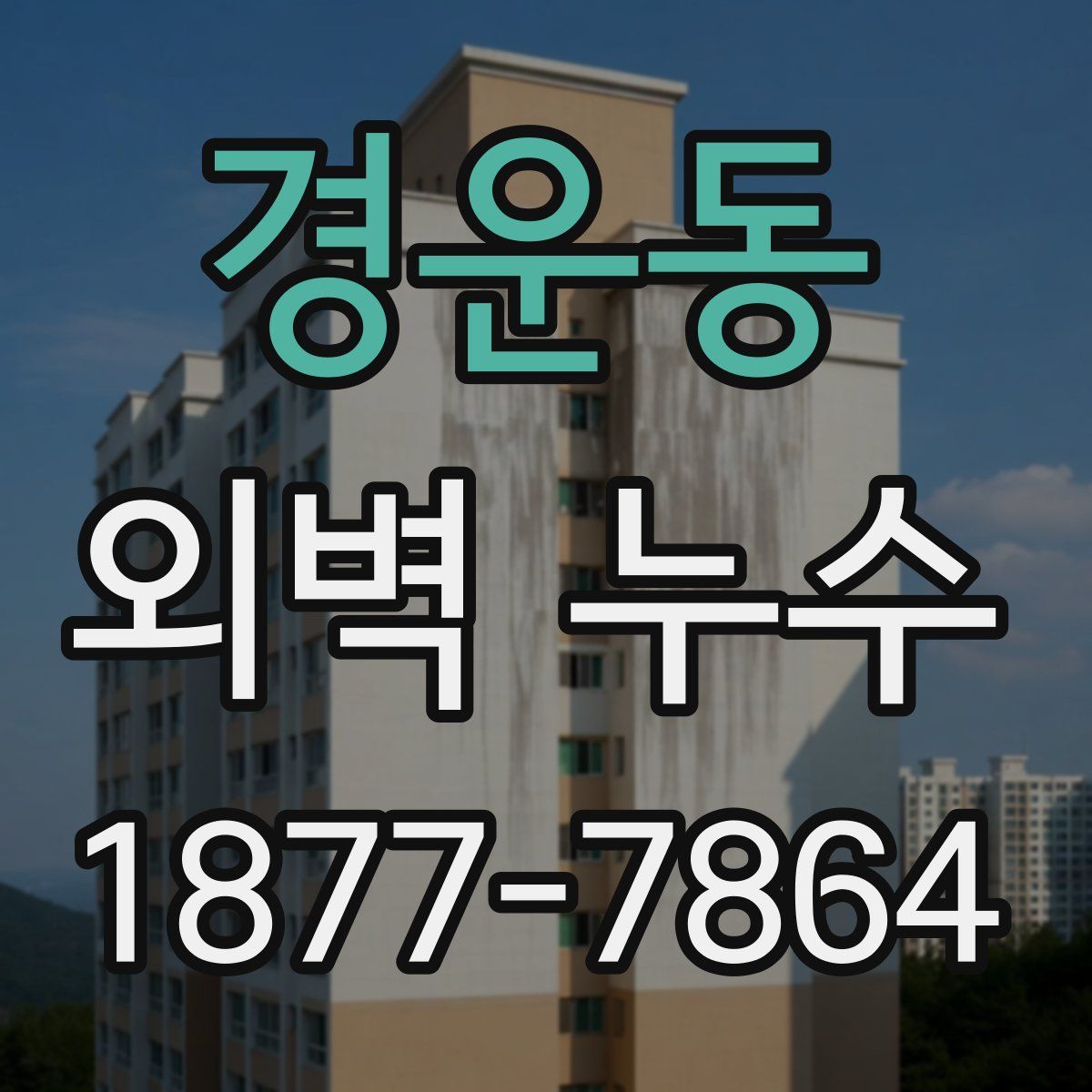 경운동 외벽 누수