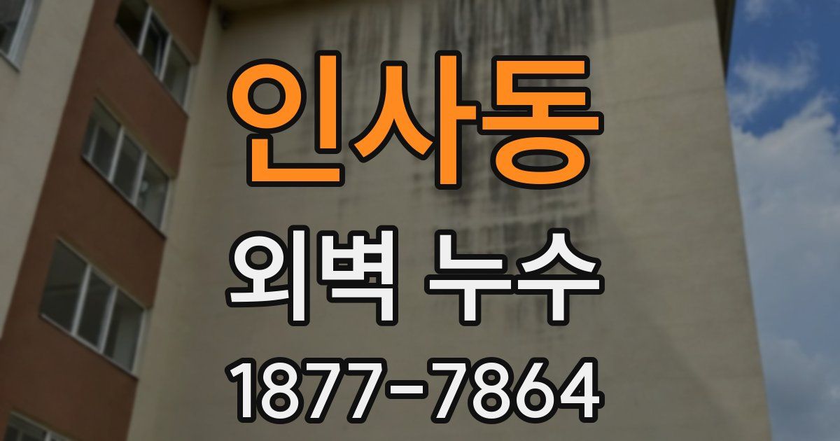 인사동 외벽 누수
